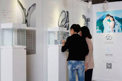 “臻美永恒 铂金对戒”展览登陆上海珠宝展